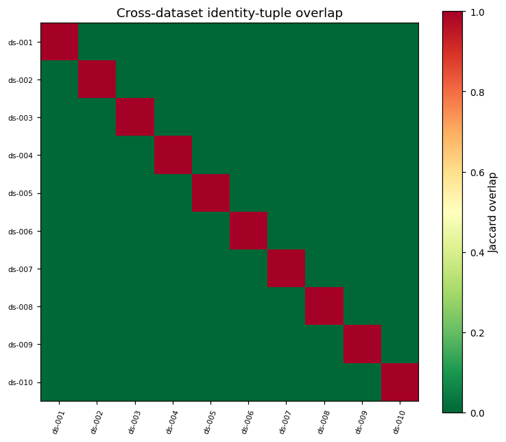 Cross-dataset overlap matrix
